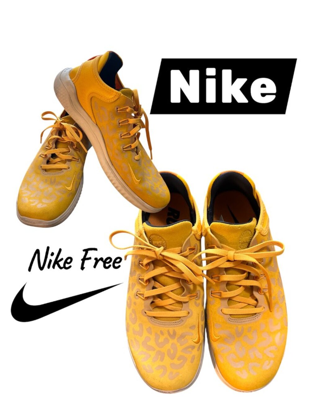 Yellow Cheetah Print Nike Free